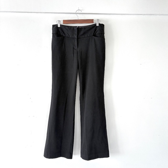 Express Editor Dress Slacks Wide Waistband Office Professional Black 8s - Picture 1 of 5